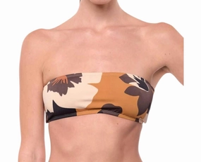 Giovanna Bandeau Bikini Top In Floral Print