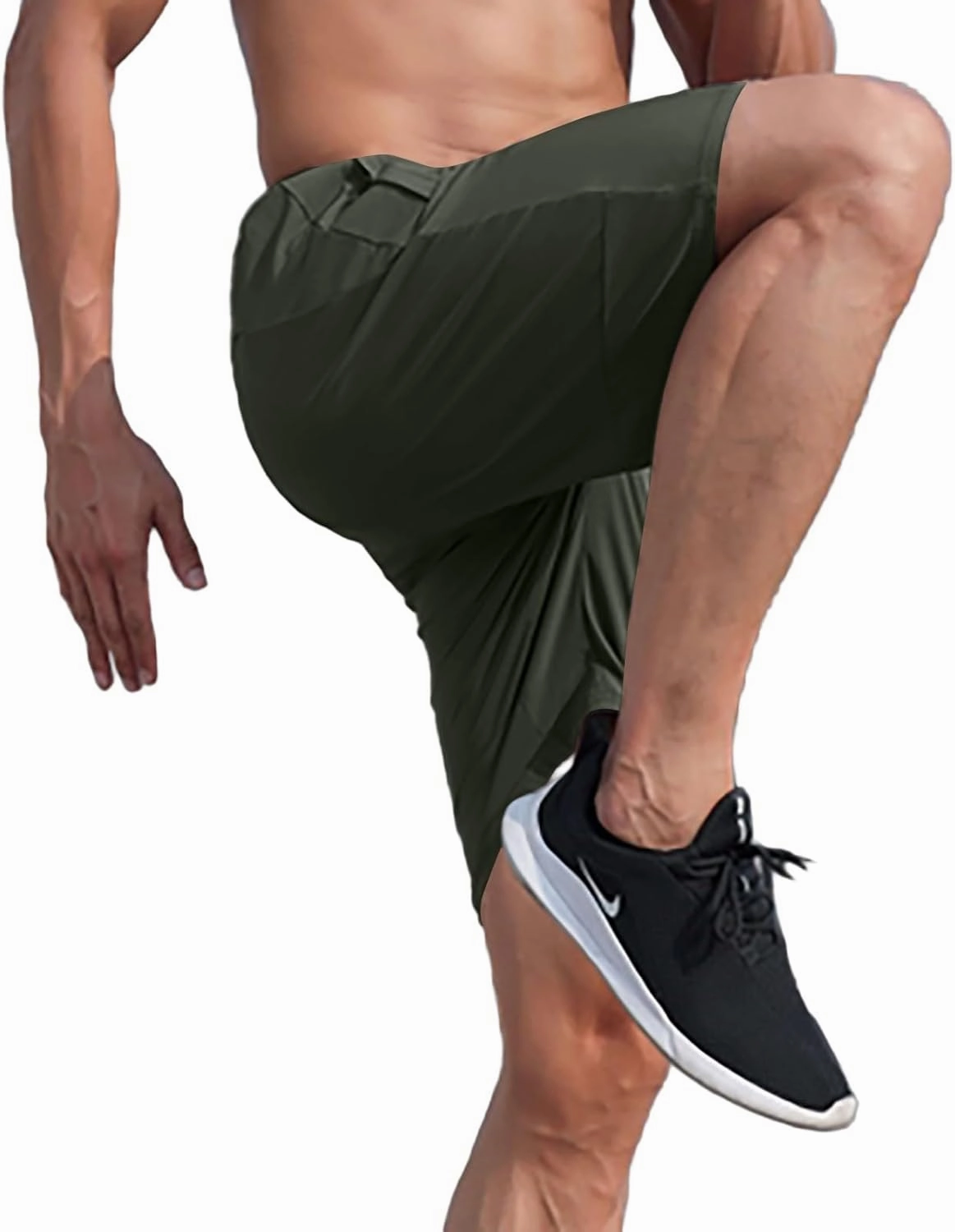 Gym Shorts Men Loose-Fit Quick Dry Lightweight Running Workout Athletic Casual Shorts with Pockets