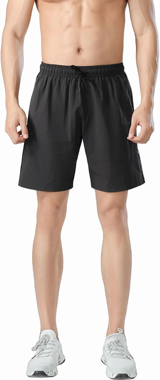 Gym Shorts Men Loose-Fit Quick Dry Lightweight Running Workout Athletic Casual Shorts with Pockets