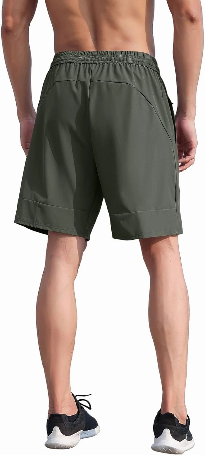 Gym Shorts Men Loose-Fit Quick Dry Lightweight Running Workout Athletic Casual Shorts with Pockets