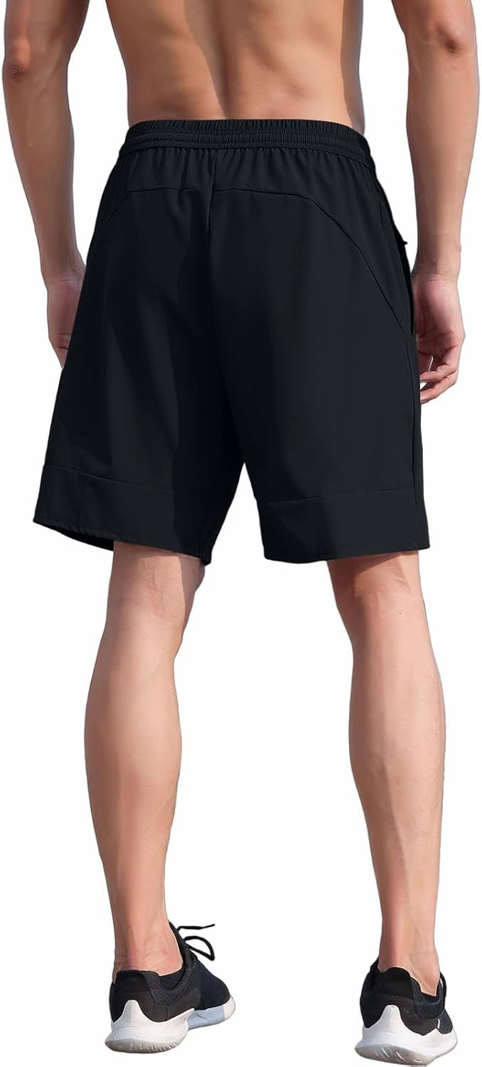 Gym Shorts Men Loose-Fit Quick Dry Lightweight Running Workout Athletic Casual Shorts with Pockets