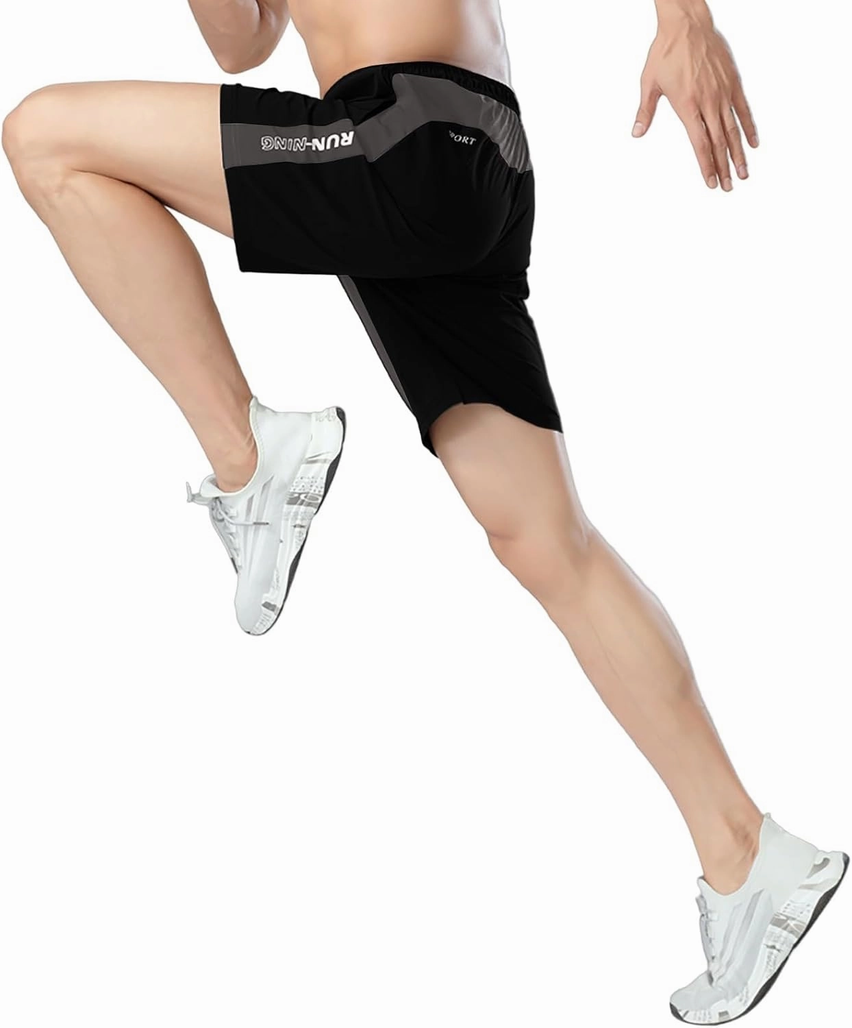 Gym Shorts Men Loose-Fit Quick Dry Lightweight Running Workout Athletic Casual Shorts with Pockets