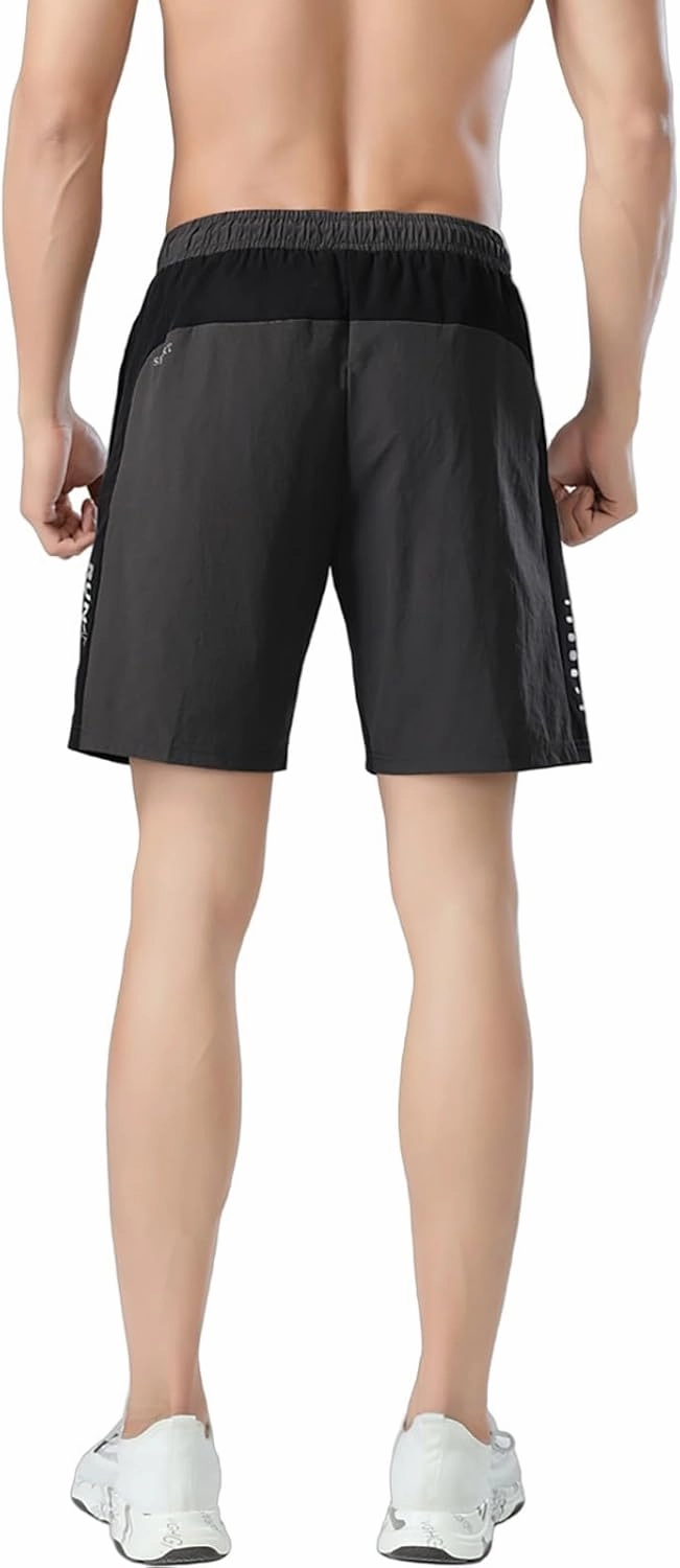 Gym Shorts Men Loose-Fit Quick Dry Lightweight Running Workout Athletic Casual Shorts with Pockets