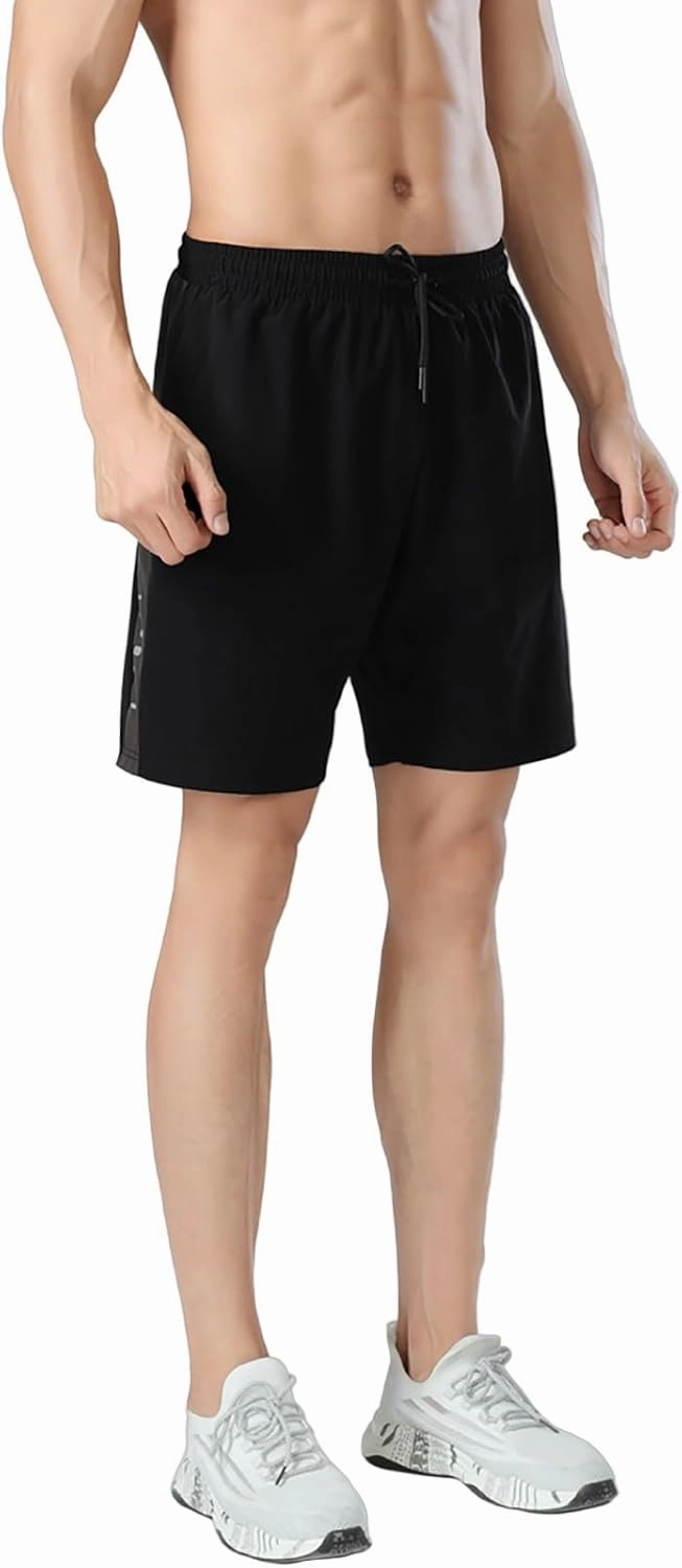 Gym Shorts Men Loose-Fit Quick Dry Lightweight Running Workout Athletic Casual Shorts with Pockets