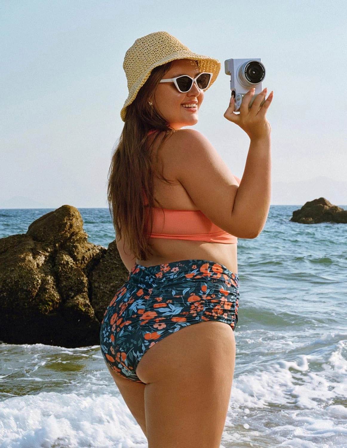 Hanna Nikole Bikini Sets for Women Plus Size Front Strappy Two Piece Bathing Suits High Waist Tummy Control Swimsuit