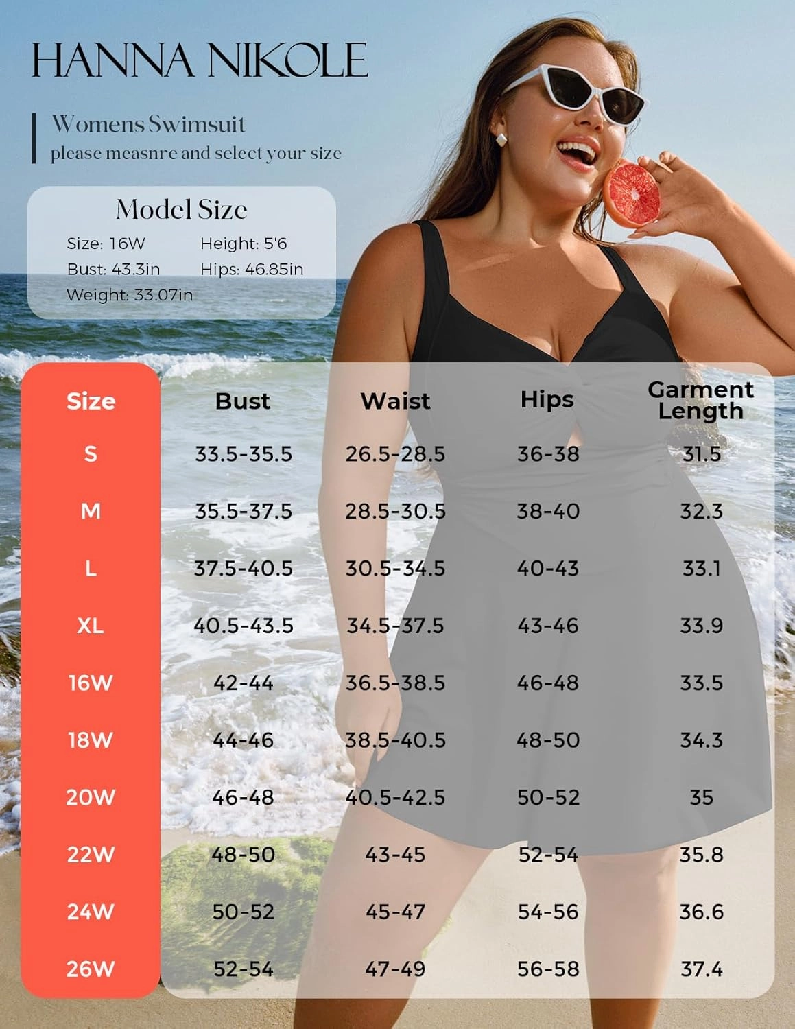 Hanna Nikole Women Plus Size Swimdress One Piece Swimsuit Tummy Control Twist Front Bathing Suit Ruched Skirted Swimwear