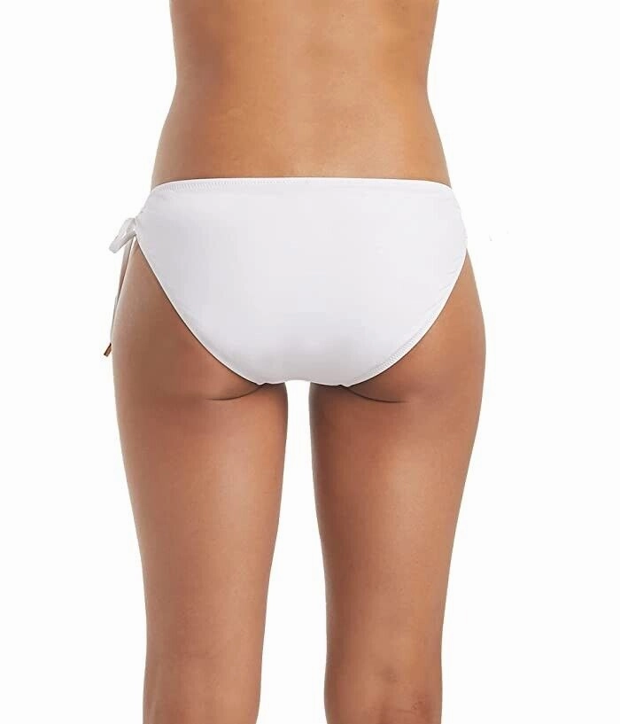 Helen Jon Bottoms Women's Small White Stretch Tunnel Side Hipster Bikini ERK610