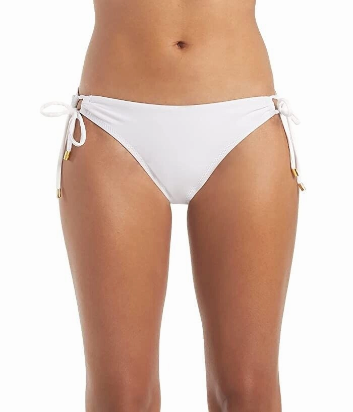 Helen Jon Bottoms Women's Small White Stretch Tunnel Side Hipster Bikini ERK610