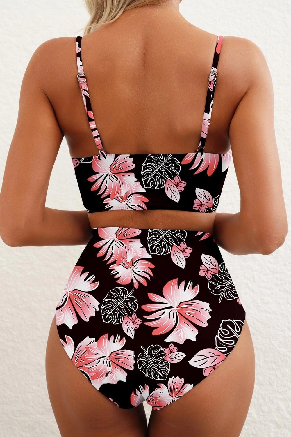 Herseas 2 Piece High Waisted Bikini Set for Women 2025 Spaghetti Straps Swim Top with Reversible Bottom Bathing Suit