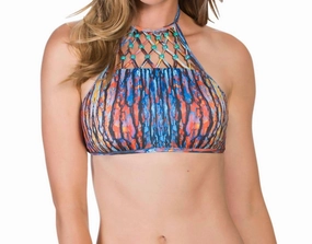 High Neck Bikini Top In Indio