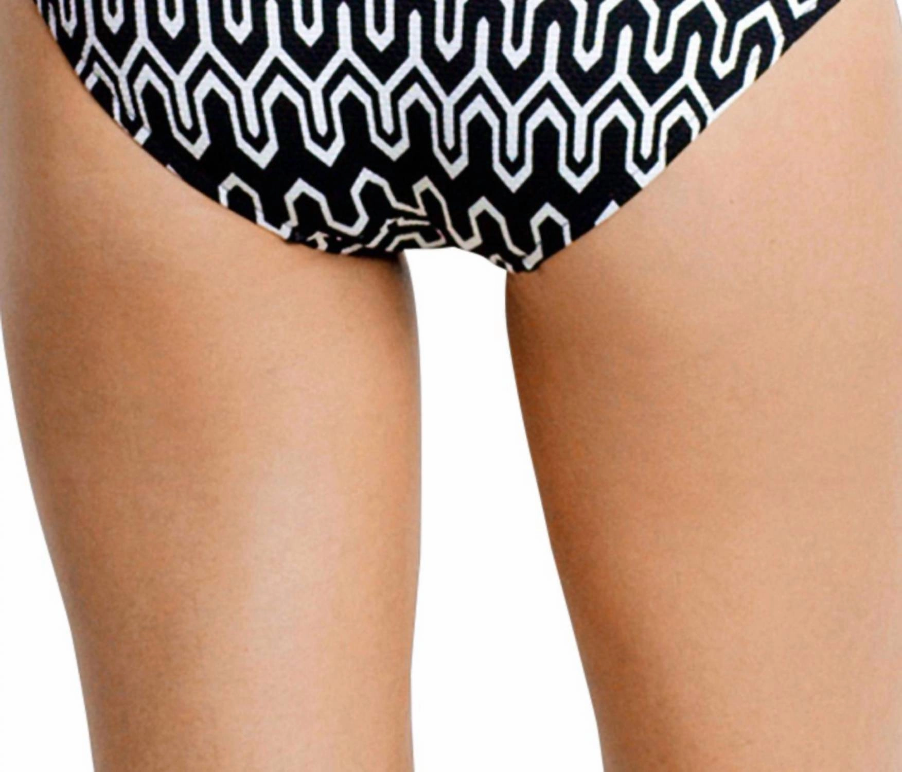 Hipster Bikini Bottom In Sea Black White