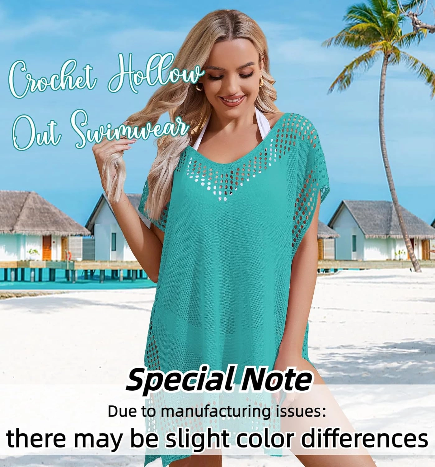 Hollow Out Swimsuit Coverup for Women, Womens Bathing Suit Beach Cover Up Swimwear Dress