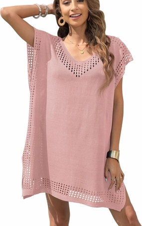 Hollow Out Swimsuit Coverup for Women, Womens Bathing Suit Beach Cover Up Swimwear Dress