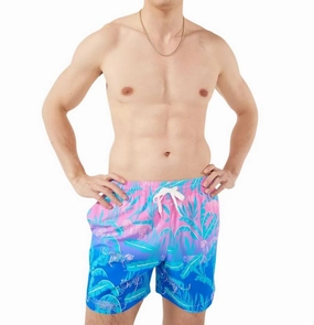 Hydrofoils Swim Trunk In Pink/blue Jungle