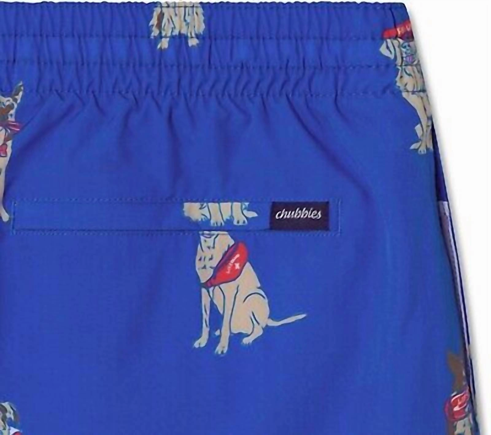 I Let The Dogs Out Swim Trunks In Blue