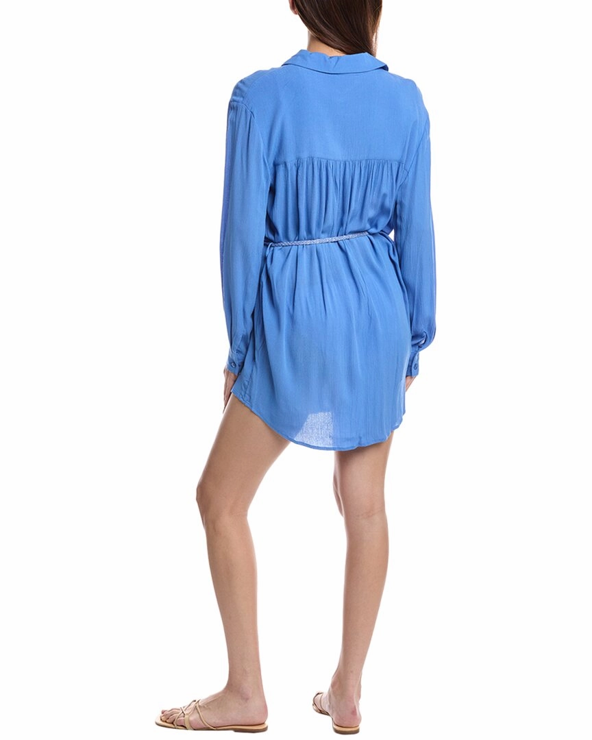 IBIZA Tie Belt Button Up Shirt Cover-Up