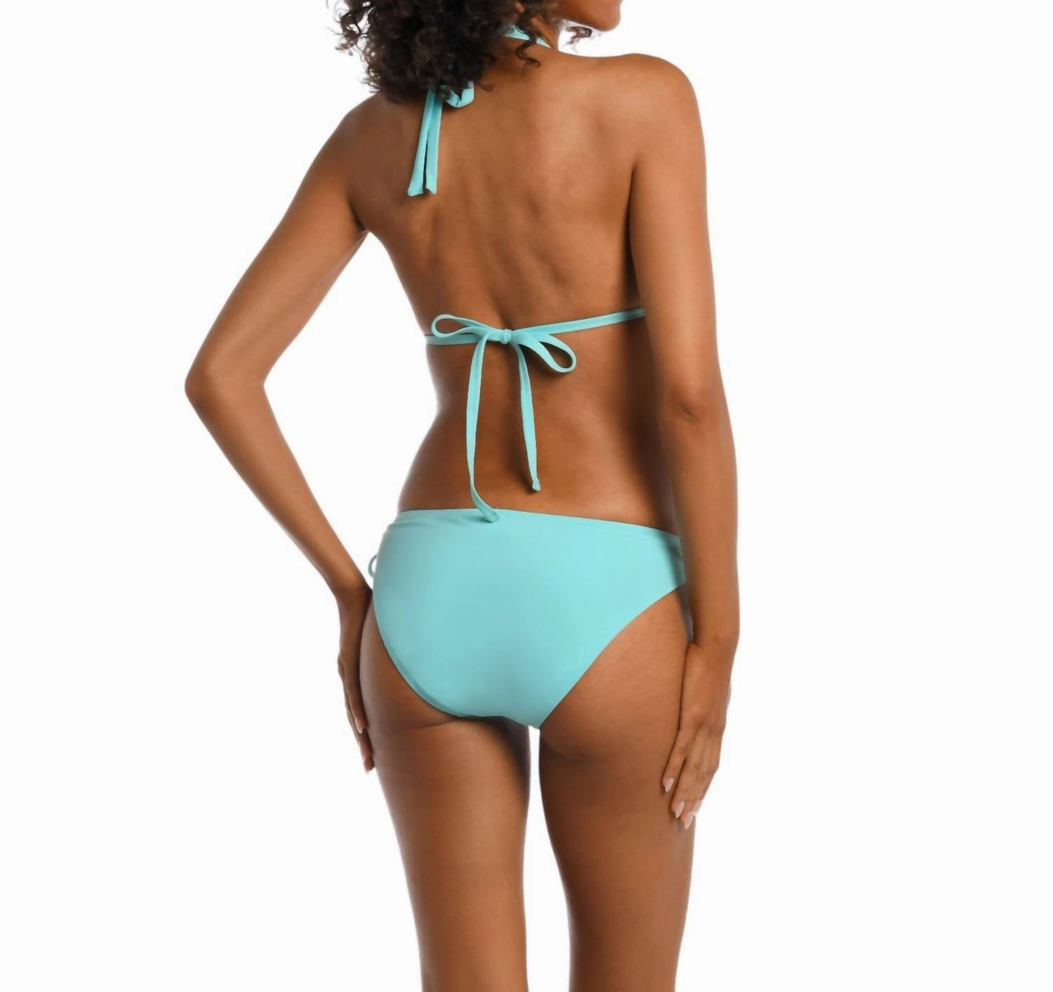 Island Goddess Halter Bra Top In Ice Blue