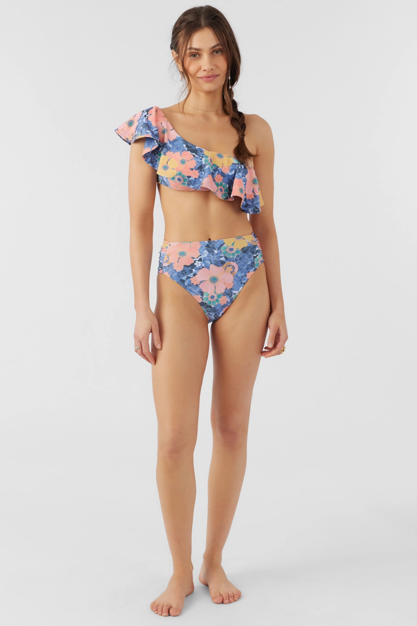 JADIA FLORAL LONG BEACH HIGH WAIST CHEEKY BOTTOMS