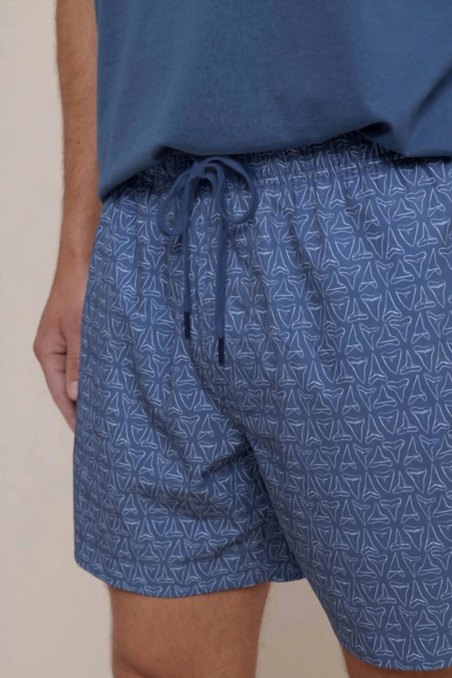 Jaw Breakers Swim Trunks In Light Indigo