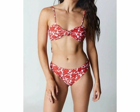 Jessa Bottom In Crimson Batik