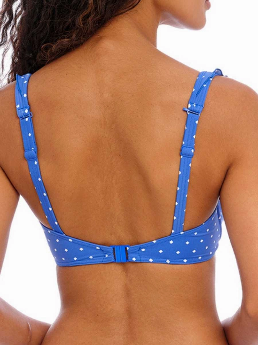 Jewel Cove High Apex Bikini Top - Azure