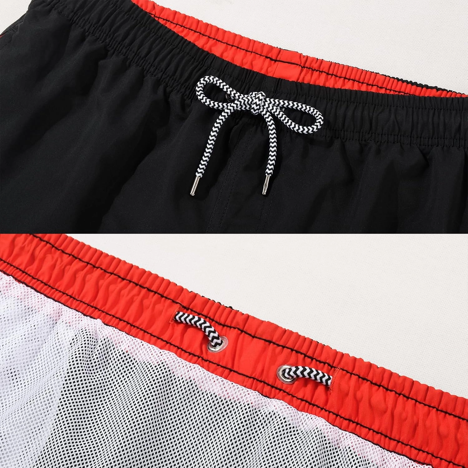 JOYSON Mens Swim Trunks Quick Dry Swim Shorts with Mesh Lining Solid Color Swimwear Bathing Suits