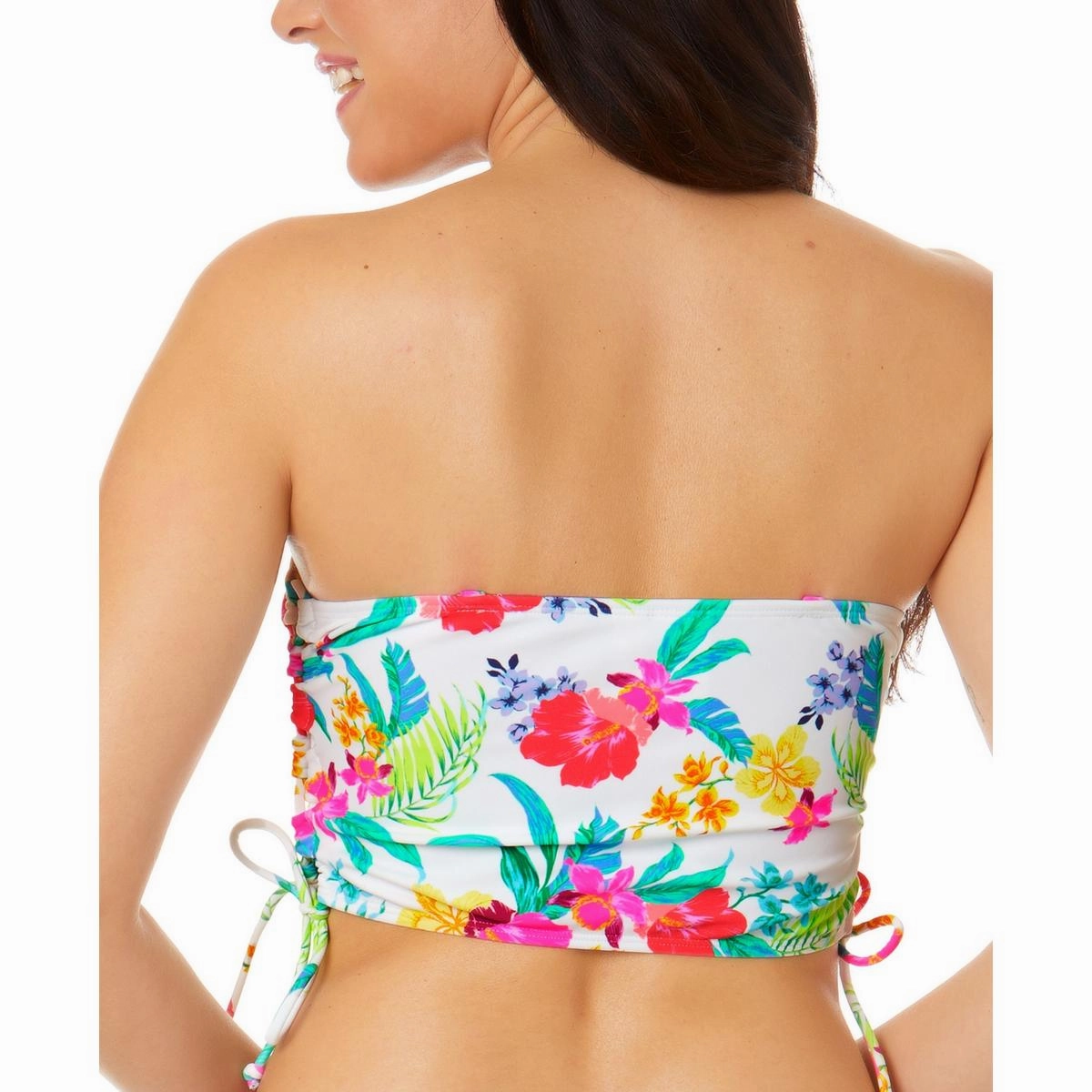 Juniors Womens Beachwear Floral Print Bikini Swim top