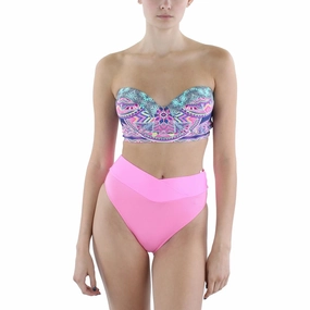Juniors Womens High Waist Bikini Swim Bottom Separates