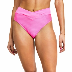 Juniors Womens Ribbed Surplice Swim Bottom Separates