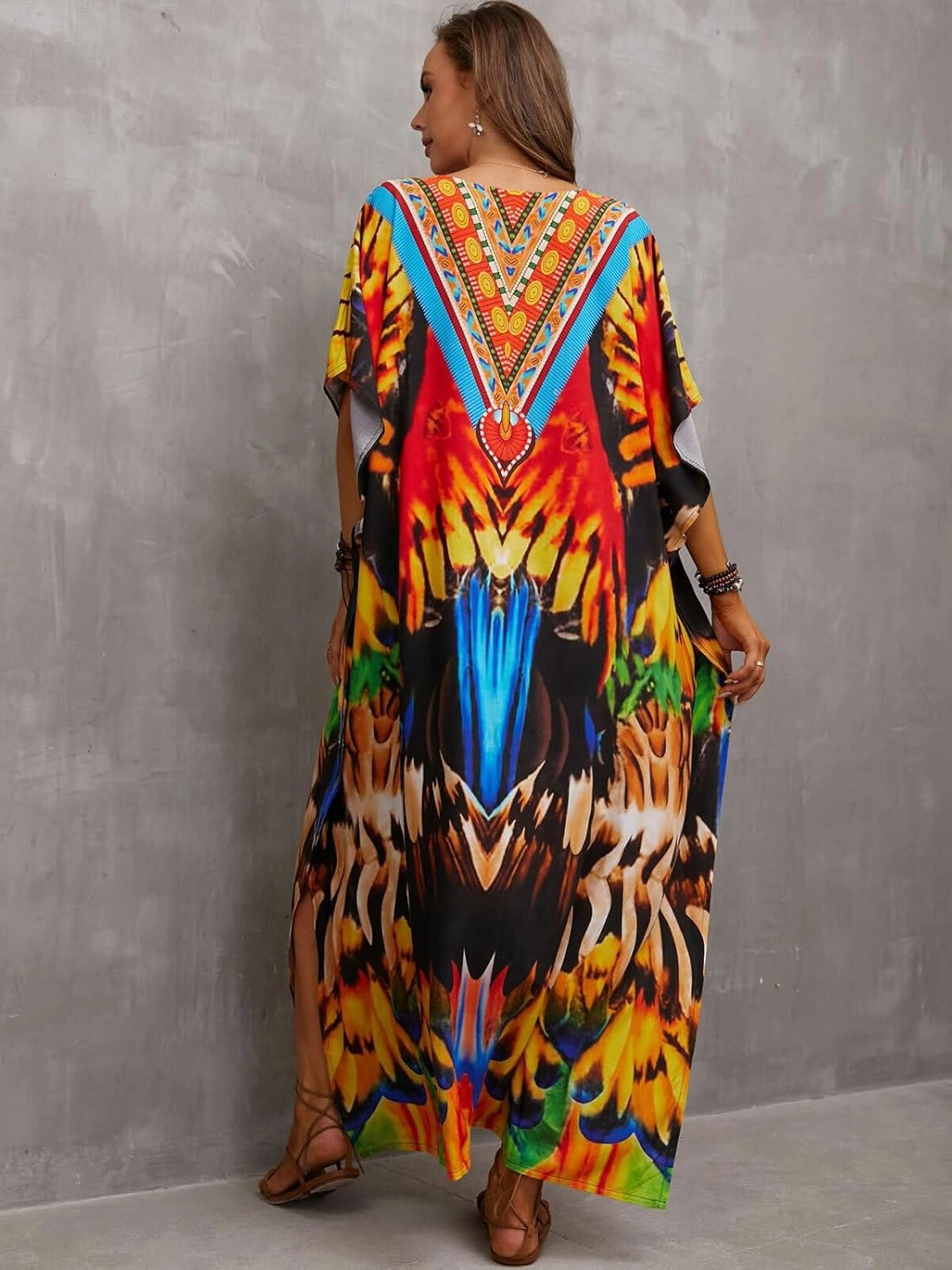 Kaftan Dresses for Women Plus Size Bathing Suit Cover up Caftan Maxi Beach Dresses