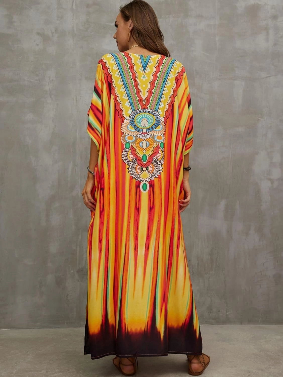 Kaftan Dresses for Women Plus Size Bathing Suit Cover up Caftan Maxi Beach Dresses