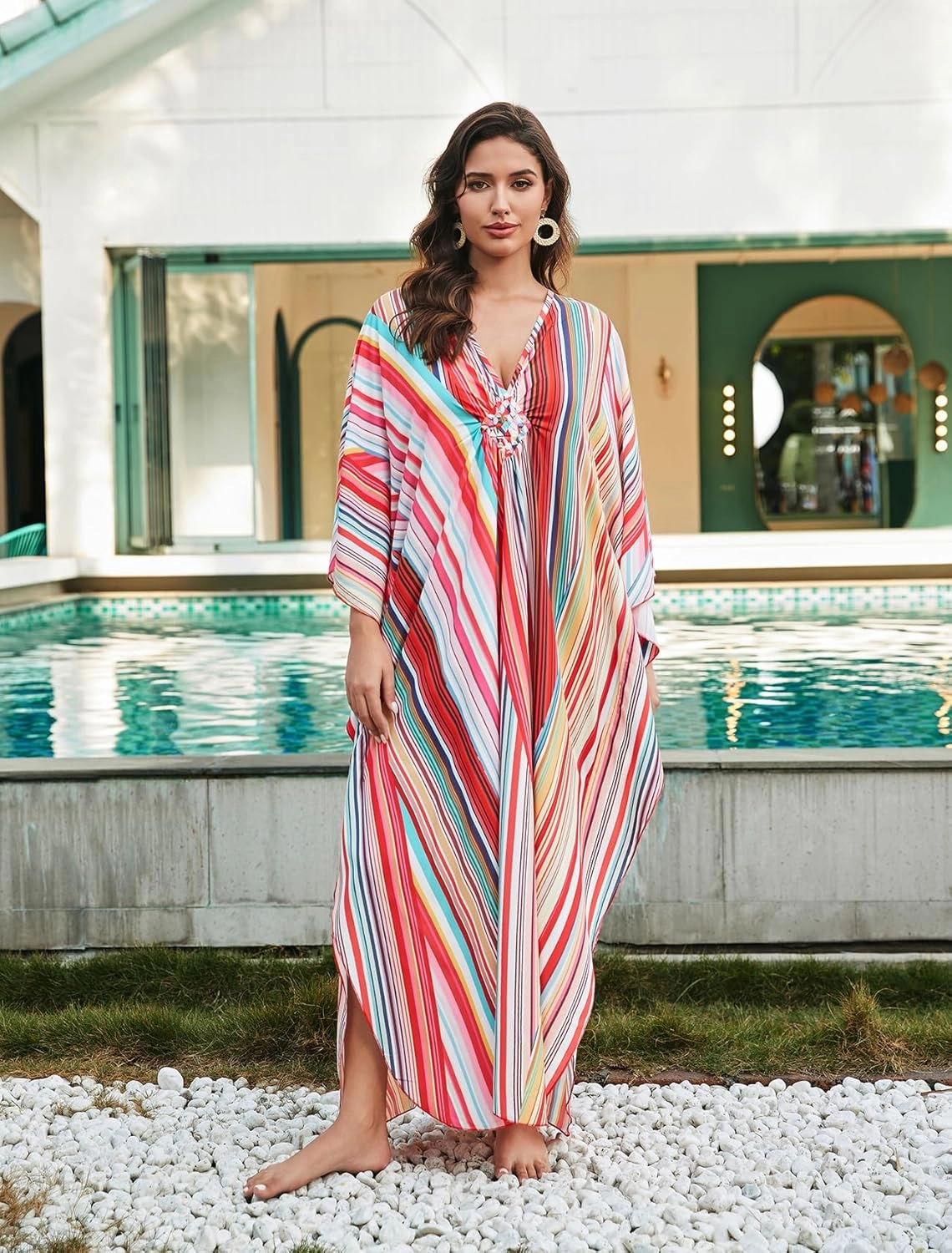 Kaftan Dresses for Women Stylish Caftans Plus Size Beach Cover up Soft Loungewear