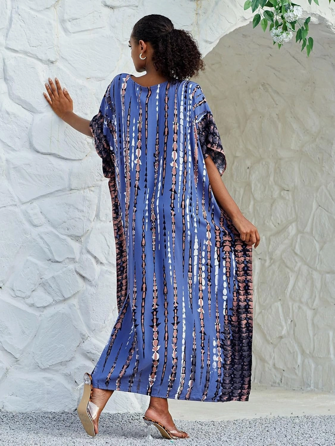 Kaftan for Women Plus Size Bathing Suit Cover up Batwing Dress Loose fit Moroccan Caftan mumu Dresses for Women