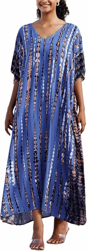 Kaftan for Women Plus Size Bathing Suit Cover up Batwing Dress Loose fit Moroccan Caftan mumu Dresses for Women