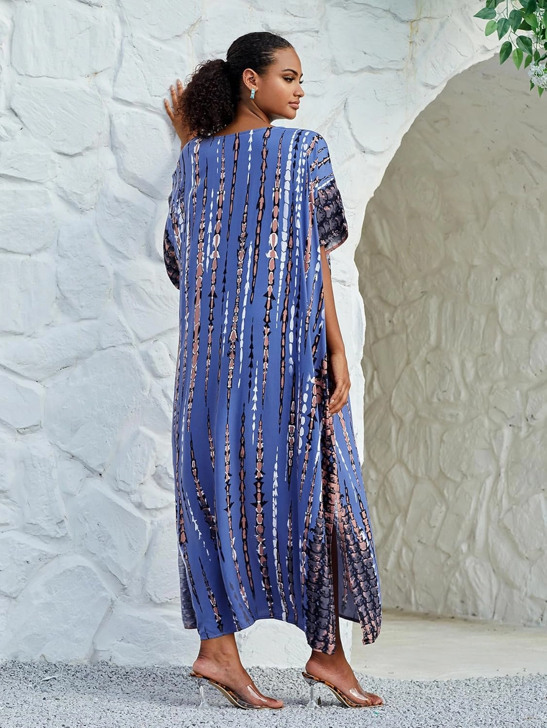 Kaftan for Women Plus Size Bathing Suit Cover up Batwing Dress Loose fit Moroccan Caftan mumu Dresses for Women