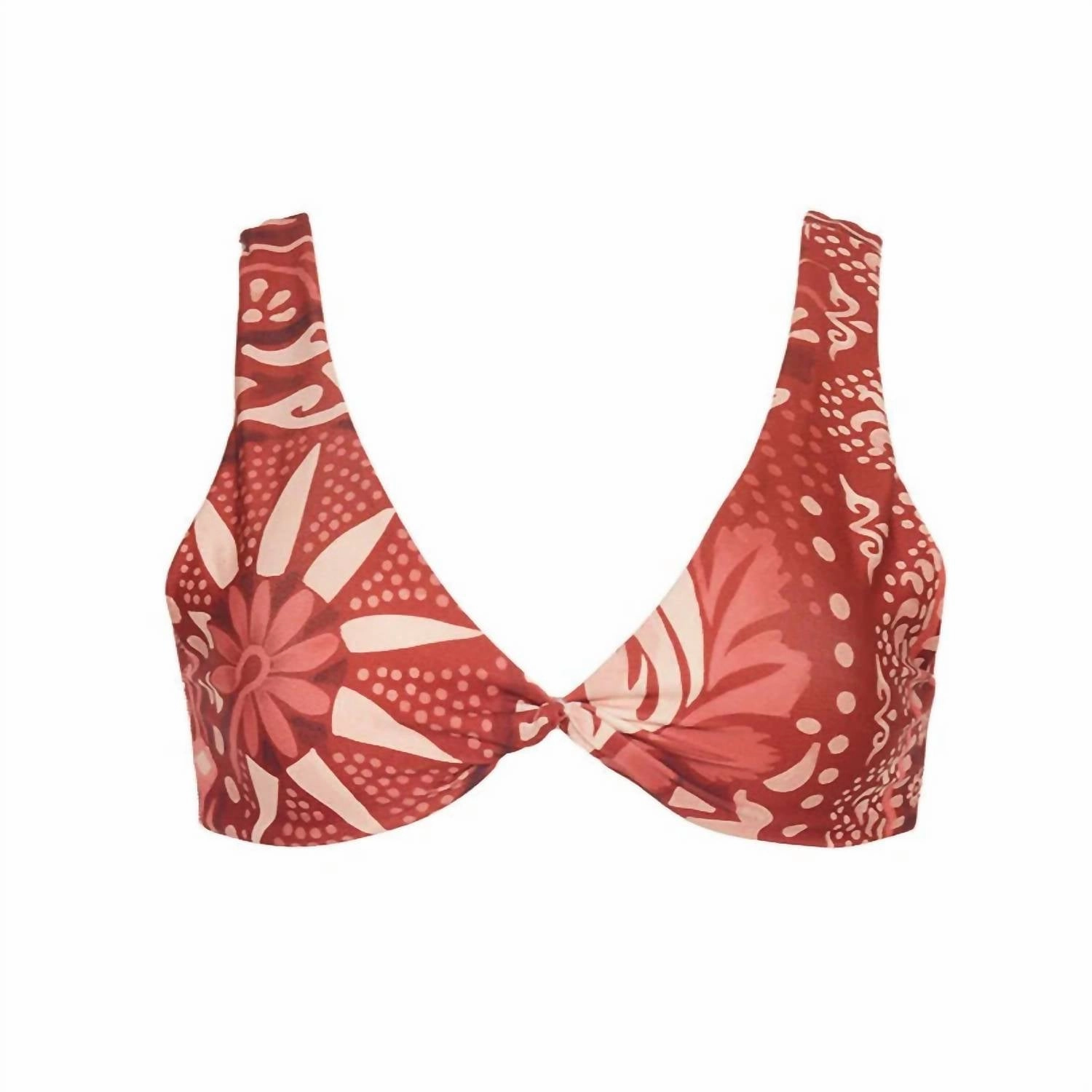 Kala Reversible Bikini Top In Rubi