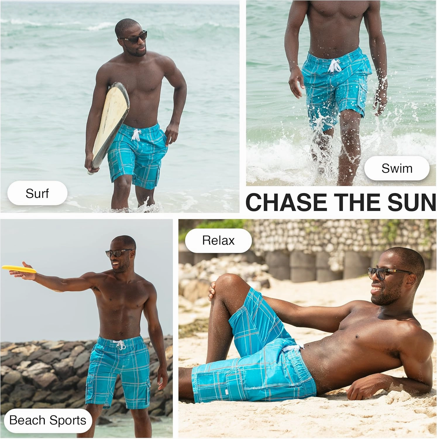 Kanu Surf Flex Men's Swim Trunks Quick-Dry Bathing Suit Men, 9" Inseam (Regular & Extended Sizes)