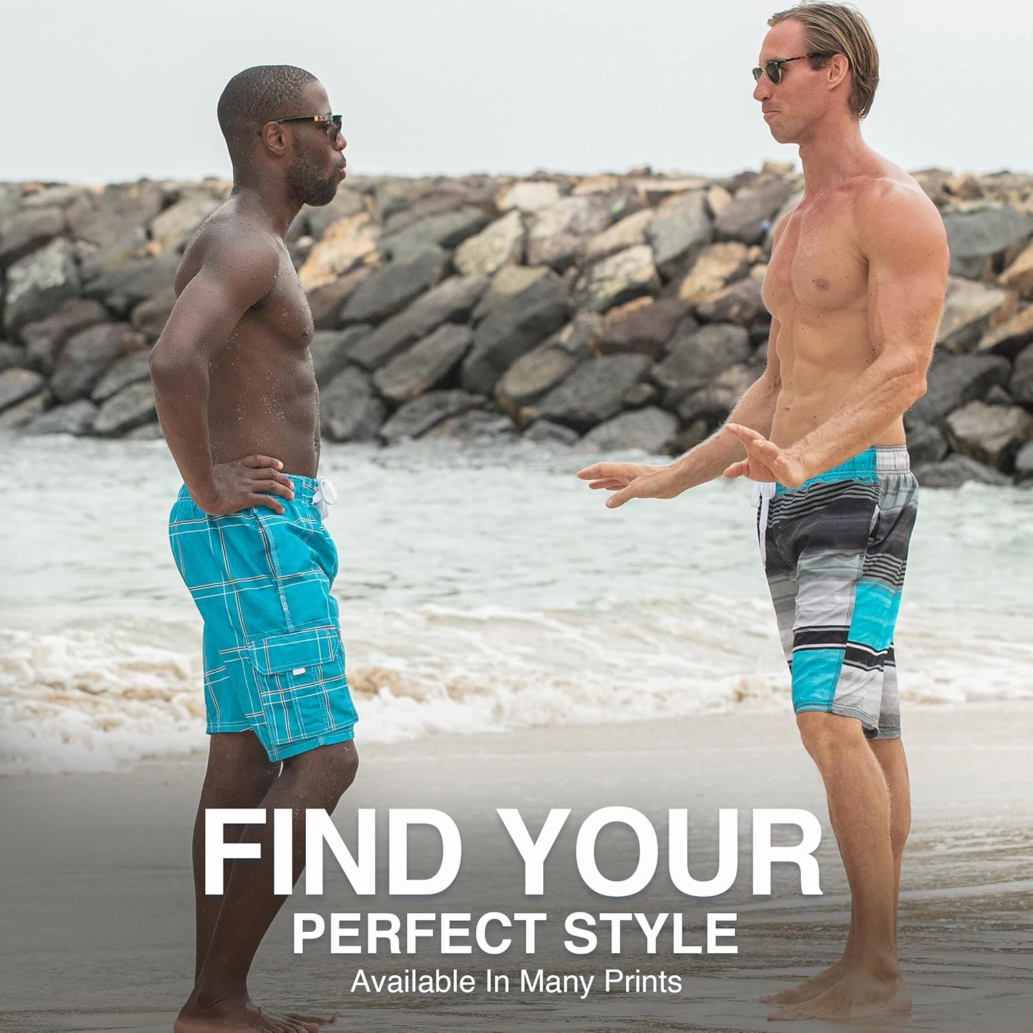Kanu Surf Flex Men's Swim Trunks Quick-Dry Bathing Suit Men, 9" Inseam (Regular & Extended Sizes)