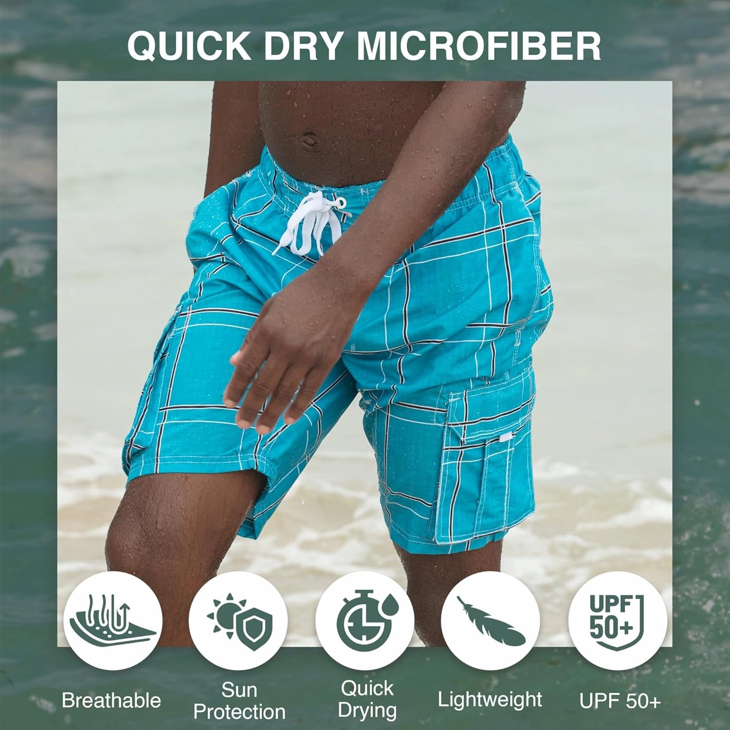 Kanu Surf Flex Men's Swim Trunks Quick-Dry Bathing Suit Men, 9" Inseam (Regular & Extended Sizes)