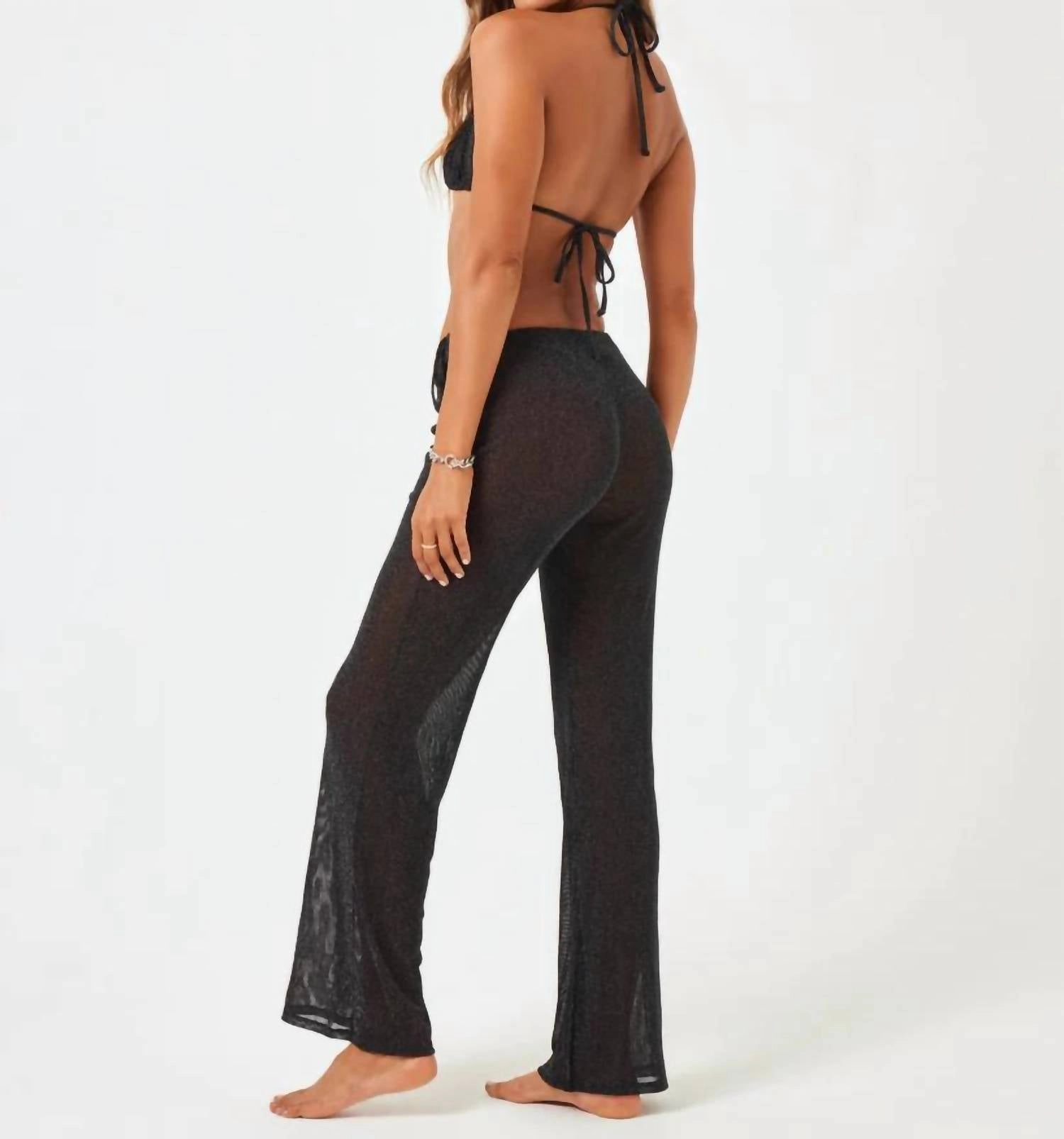 Kari Beach Cover Up Pants In Black