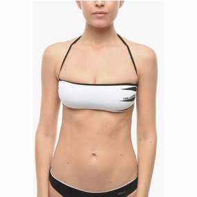Karl Lagerfeld Bandeau Bikini Top with Contrasting Women's Trim