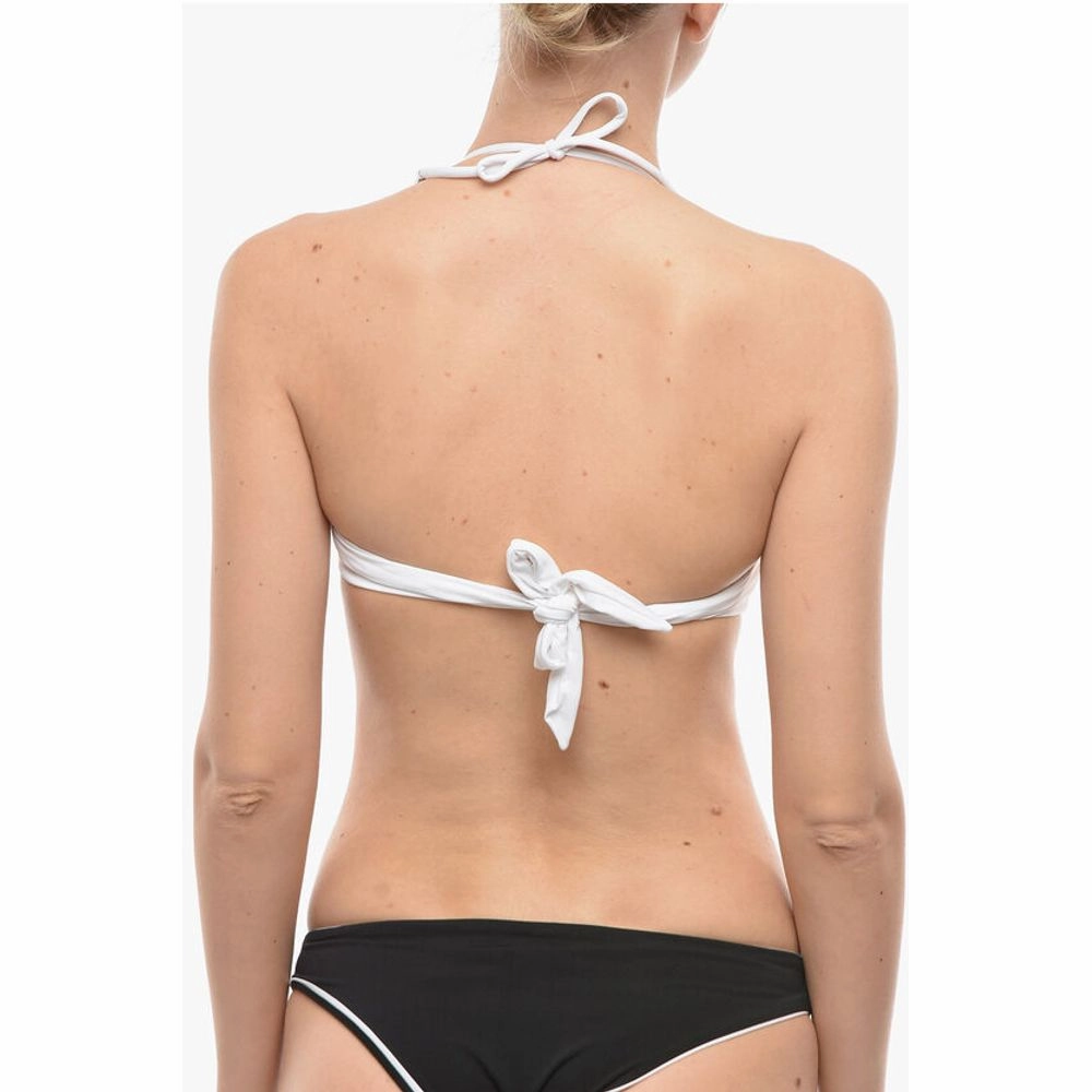 Karl Lagerfeld Contrasting Details Bandeau Bikini Women's Top