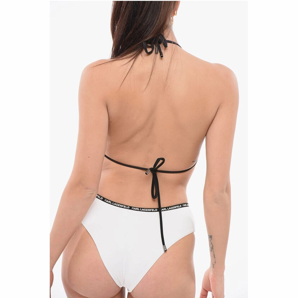 Karl Lagerfeld Printed Triangle Bikini Women's Top