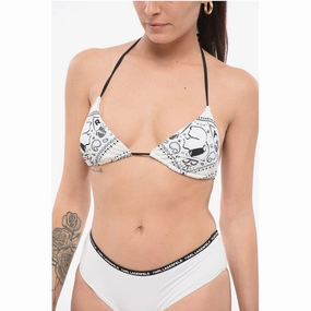 Karl Lagerfeld Printed Triangle Bikini Women's Top