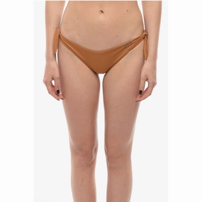 Karl Lagerfeld Solid Color Bikini Bottom with Knotted Women's Laces