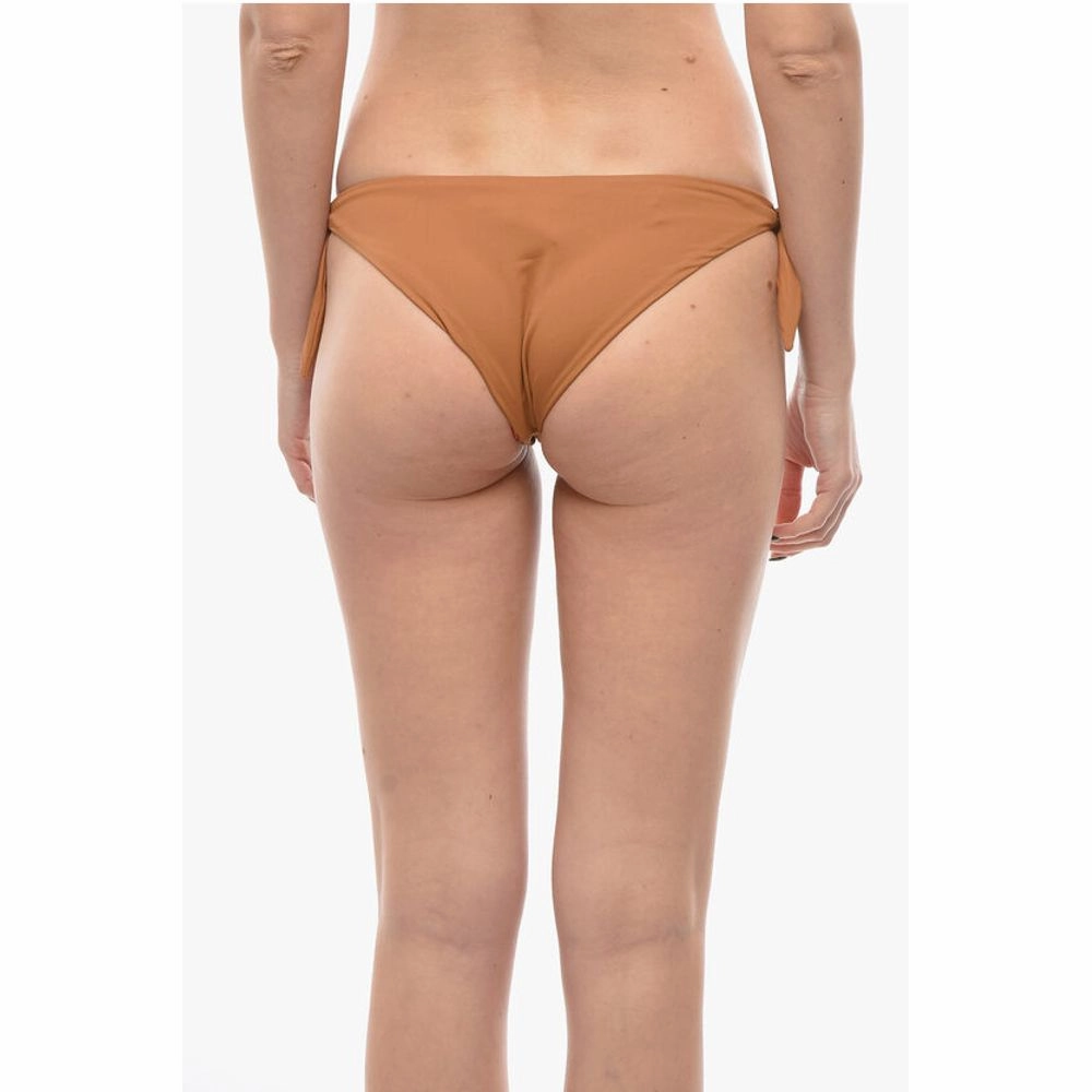 Karl Lagerfeld Solid Color Bikini Bottom with Knotted Women's Laces