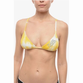 Karl Lagerfeld Tie-Dye Effect Triangle Bikini Women's Top