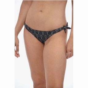 Karl Lagerfeld Two-Tone All-Over Logo Bikini Women's Bottom