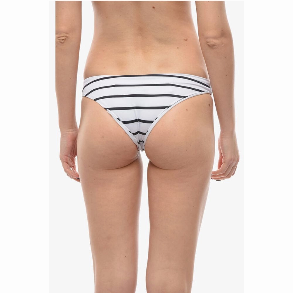 Karl Lagerfeld Two-Tone Awning Striped Bikini Women's Bottom