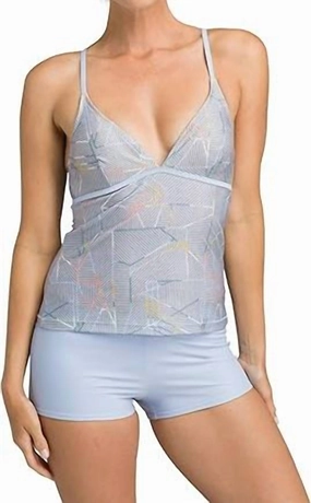 Kelani Tank Bikini Top In Grey Jiggy